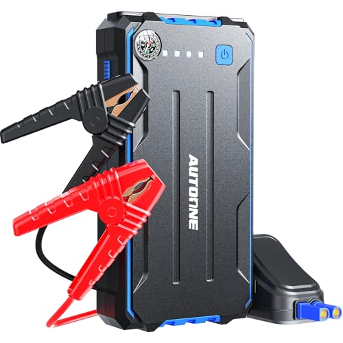 AUTOONE Car Battery Jump Starter, 2500A Peak Current Jump Start Battery Pack for Car Up to 8.0L Gas and 7.0L Diesel Engine Jump Box with USB Output and LED Light