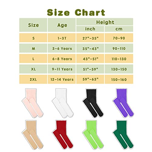 Ultra Soft Girls Tights Elastic Ballet Tights for Girls Breathable Dance Tights Opaque Footed Tights for Toddler Girls Stockings Thick Kids Tights Warm Toddler Stockings for Girls 3-6 Years Green