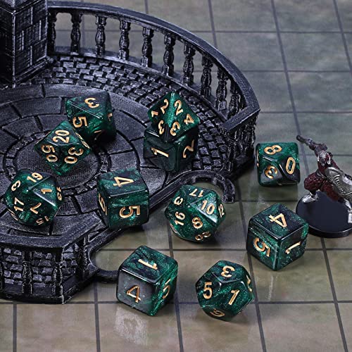 CiaraQ DND Dice Sets - 2 X 11 Polyhedral Dice (22pcs) for Dungeons and Dragons, Role Playing Table Game.
