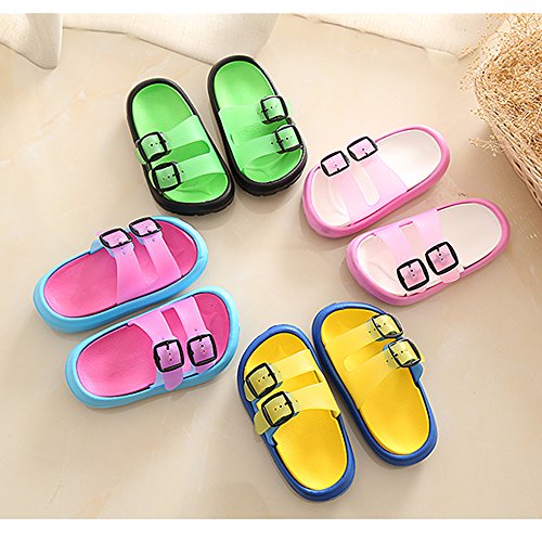 Toddler Little Kids Summer Sandals Non-Slip Boy Girl Slide Lightweight Beach Water Shoes Shower Pool Slippers (Little Kid 11.5-12.5M, Green)