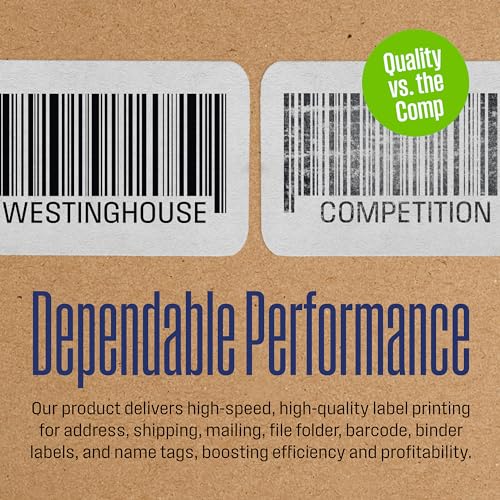 Westinghouse Direct Thermal Label Printer USB, Commercial Grade, Compatible with USPS, UPS, FedEx, Ebay, Shopify, Amazon, & More, Desktop Label Printer for Packages, Includes Sample 4x6 Labels