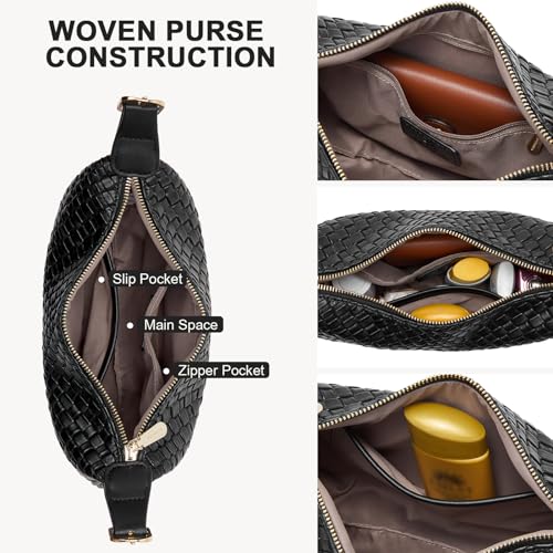 BOSTANTEN Purses for Women Small Crossbody Bags Crescent Shoulder Bag Hobo Handbag with Adjustable Strap, Apricot