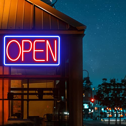 Open Signs for Business Ultra Bright LED Neon Open Signs 16 Inch Plug In Electric Light Up Open Sign with ON/OFF Switch for Business Storefront Window Glass Door Shop Store Florists Bar Salon Cafes Restaurant Pubs