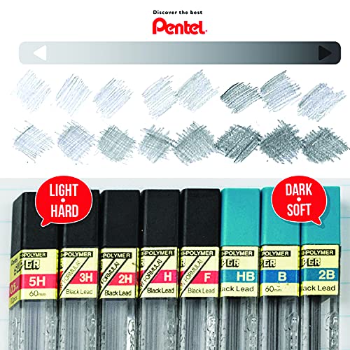 Pentel Super Hi-Polymer Lead Refill, (0.7mm) Medium, HB, 360 Pieces of Lead (C27-HB)