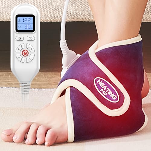 CAMECO Electric Heating Pad for Achilles Tendinitis, Plantar Fasciitis - Auto Shut Off, Adjustable 86°F-158°F for Pain Relief