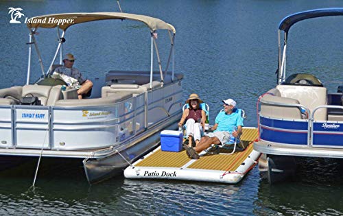 Island Hopper Patio Dock 15 Foot Inflatable Swimming Water Platform Dock (A 15' Patio Dock)