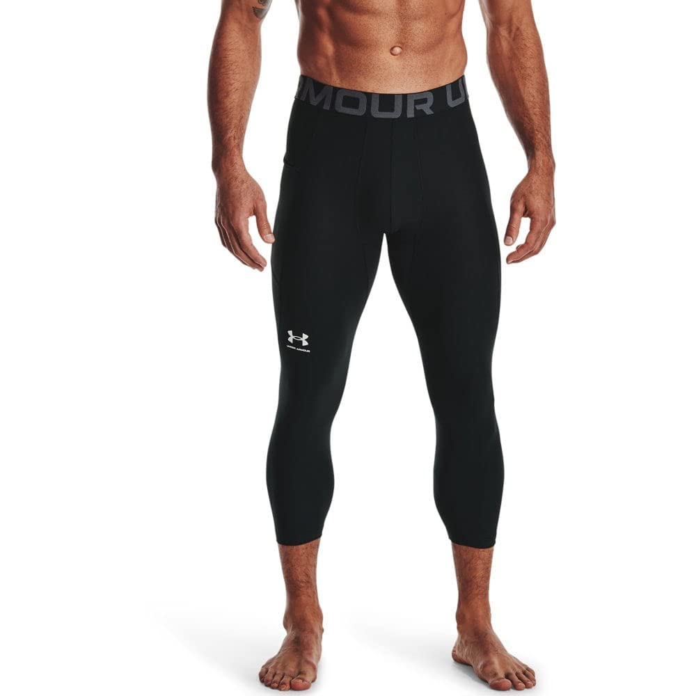 Under Armour Men's Armour HeatGear 3/4 Leggings , Black (001)/Pitch Gray, X-Large