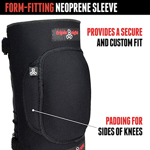 Triple Eight Undercover Snow Knee Pads for Snowboarding and Skiing, Small, Black