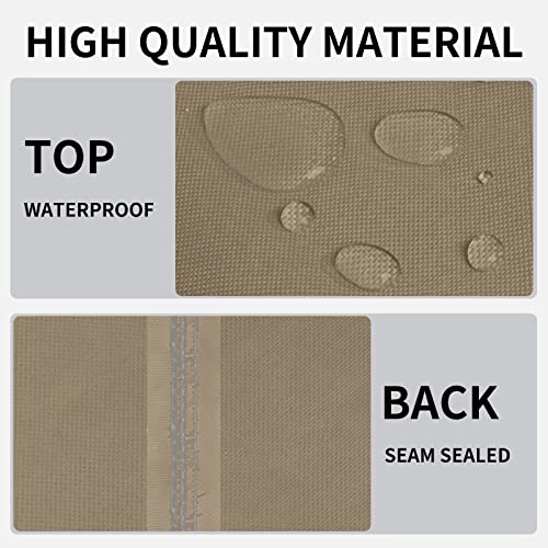 Easy-Going Outdoor Fire Pit Cover Rectangle 42L x24W x24 H, Durable Outdoor Gas Firepit Cover, Waterproof and Weatherproof Cover for Fire Pit, Grey