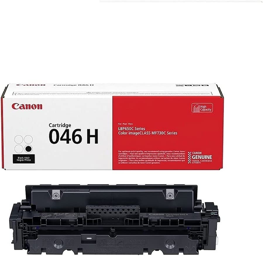 Canon 046 Toner Cartridge ImageCLASS LBP654Cdw, LBP654Cx, MF731Cdw, MF733Cdw, MF735Cdw - High Yield Black and Standard Yield Cyan, Magenta and Yellow - 4 Pack in Retail Packaging
