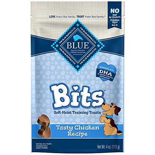 Blue Buffalo BLUE Bits Natural Soft-Moist Training Dog Treats, Chicken Recipe 4-oz Bag