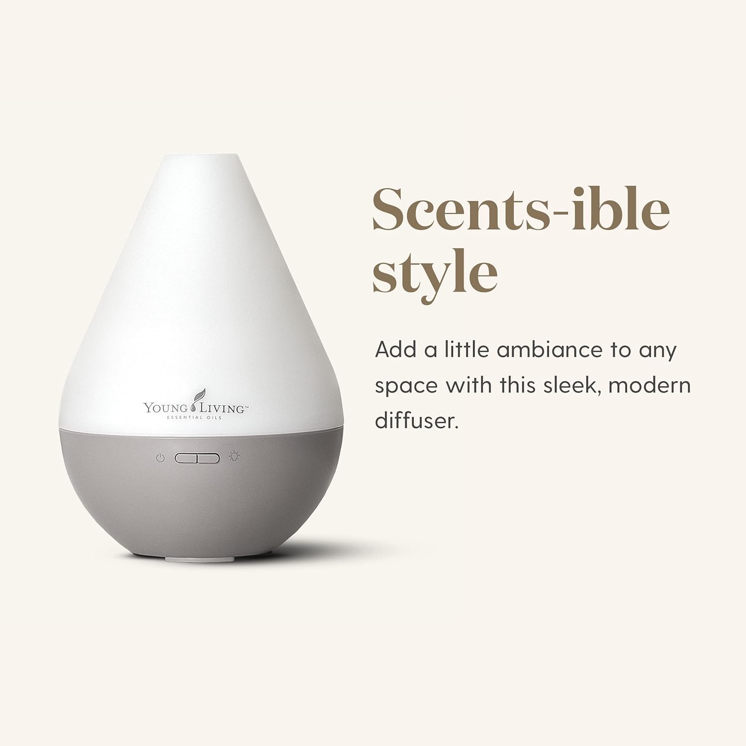 Young Living Dewdrop Diffuser | Ultrasonic Humidifier, Atomizer, and Essential Oil Vaporizer | 10-Hour Runtime | Adjustable High or Low Settings | Ideal for Home, Office, or Spa Ambiance