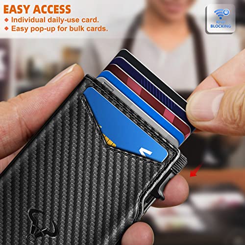 BULLIANT Men Airtag Wallet,Slim Front Pocket Wallet Money Clip for Men Gift 3.8"x2.7",Pop-up Access