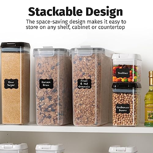 Shazo 2 Pack (6.3L / 213OZ) EXTRA Large Airtight Food Storage Cereal Containers for Bulk Food Storage BPA-Free Plastic Container, Pantry Organization and Canister for Rice, Pasta, Sugar & Flour