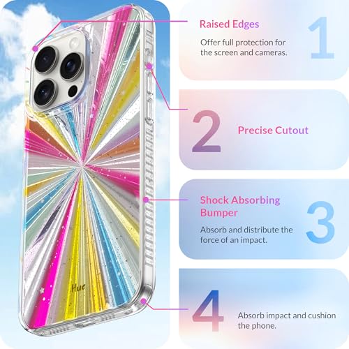 LONLI Hue - for iPhone 15Pro Max Case - Cosmic Porta [10FT Drop Protection] - Shockproof Cover with Color Changing Effect | Cute and Unique for Women, Girls and Men (2023)