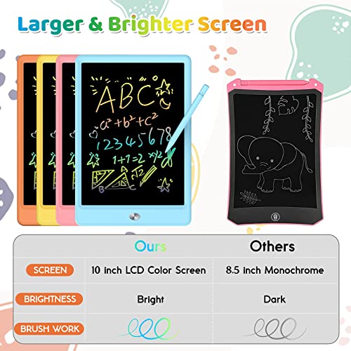 ORSEN 10 Inch LCD Doodle Board Writing Tablet for Kids - Colorful Drawing Pad and Educational Toy Gift for 3-6 Year Old Boys and Girls