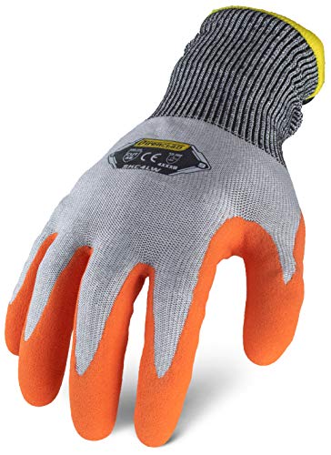 Ironclad Insulated Cut Resistant Latex Glove; Sandy Latex Coating, A6 Cut Resistant, Sized XS, S, M, L, XL, XXL (1 Pair)