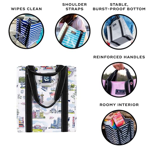 SCOUT Bagette Market Tote, Large Reusable Grocery Bag with Burst-Proof Bottom