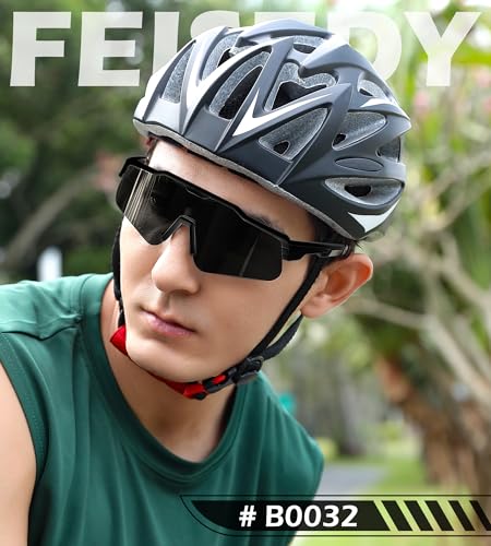 FEISEDY Polarized Youth Sports Sunglasses Teens Cycling Sunglasses TR90 Frame Kids Sport Baseball Glasses for Boys Girls Age8-16 B0032