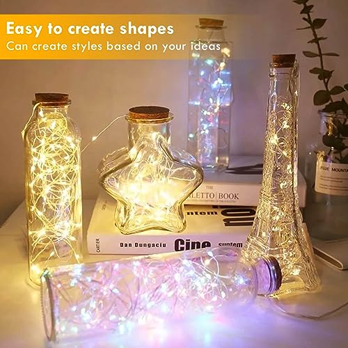 2 Pack Fairy Lights Battery Operated with Remote Control Timer, LED String Lights Outdoor Indoor, 8 Mode Twinkle Lights for Christmas Party Wedding Birthday Bedroom Décor (Warm White)