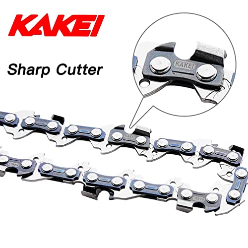 KAKEI 18 Inch Chainsaw Chain 3/8" LP Pitch, .050" Gauge, 62 Drive Links Fits Poulan, Kobalt, Echo, Ego, Greenworks and More- S62 (3 Chains)