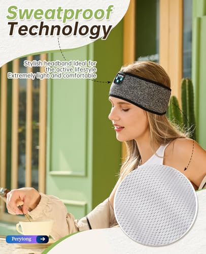 Sleep Headphones - Headband Headphones - Bluetooth Headband Sleeping Headphones for Side Sleeper, Elastic Music Headphone Band Cozy ASMR Wireless Eye Mask Tech Gadgets Gifts for Women Men