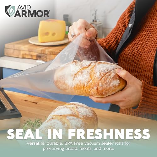 Avid Armor Vacuum Seal Rolls, Vac Seal Bags for Food Storage, Meal Saver Freezer Vacuum Sealer Bags, Sous Vide Bags Vacuum Sealer, Non-BPA Vacuum Sealer Bags, 8 inches by 50 feet, Pack of 2