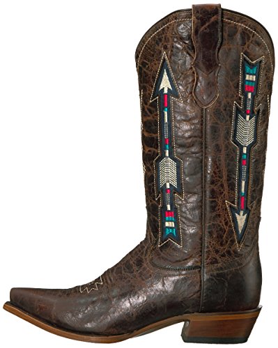 Roper Womens Arrows Square Boot, Brown, 9.5