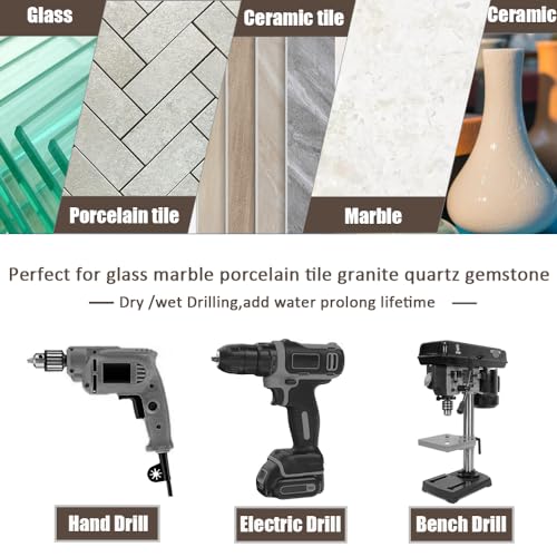 Diamond Hole Saw with Pilot Bit 1-1/2 Inch (38mm), Durable Tile Hole Saw with Center Drill Bit for Glass,Marble, Granite, Ceramics, Porcelain Tiles, 1-3/8" Depth of Cut for Thick Countertops