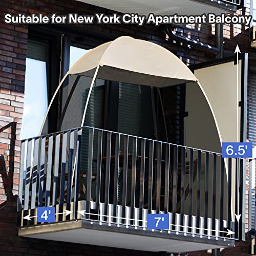EighteenTek Mosquito Tent pop up Outdoor for Couple Lovers - Weatherproof pods 2 Person - Sun Shade Shelter Mesh Walls 7’x4’x6.5’H Beige