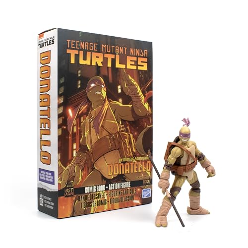 Teenage Mutant Ninja Turtles BST AXN v2 IDW Inspired Donatello 5-inch Action Figure & Limited Edition IDW Donatello Comic Book