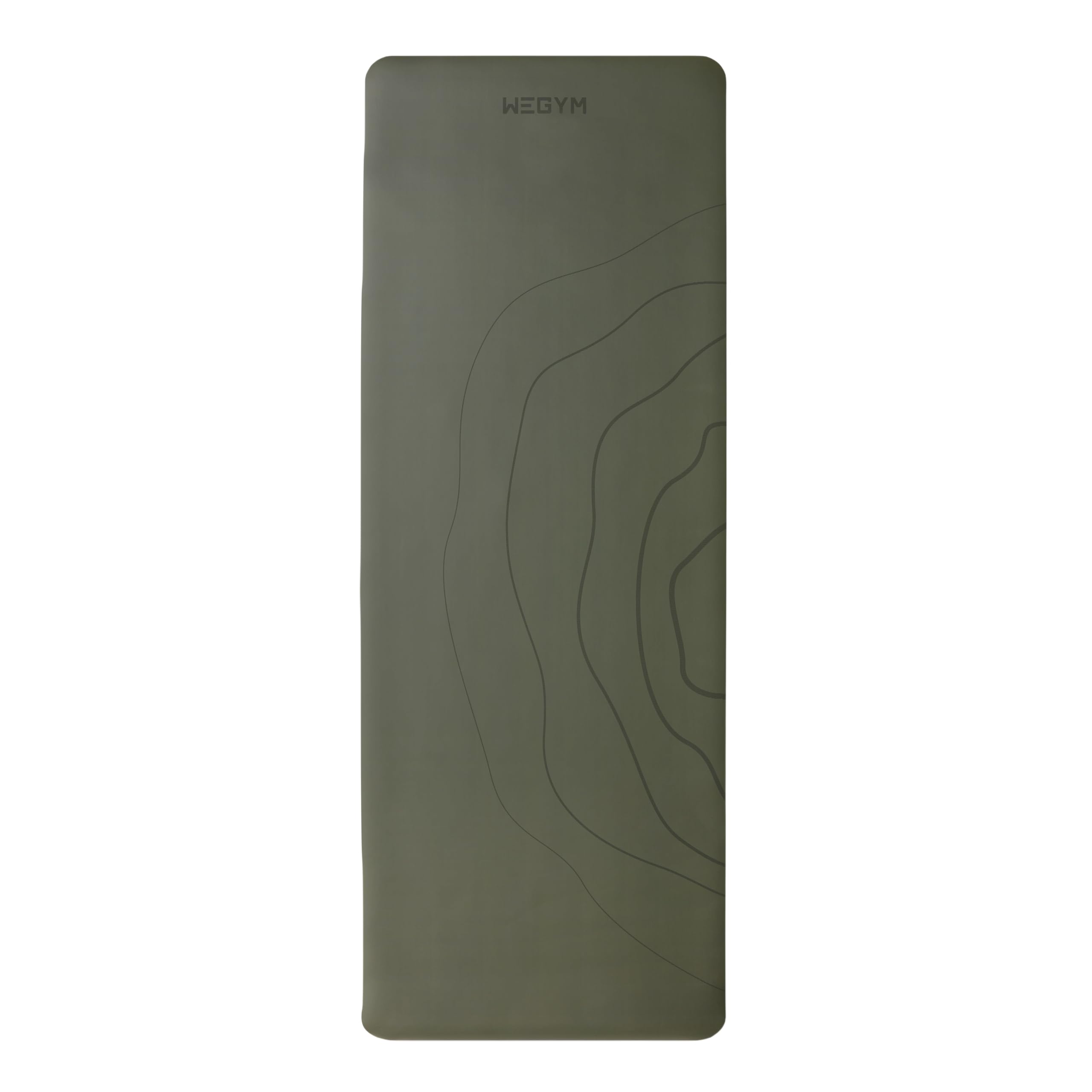 WeGym Yoga Mat, 4mm Cushioned Exercise Mat for Yoga, Pilates, Home Workouts - Anti Slip Yoga Mat, Polyurethane Yoga Mat, Suede Yoga Mat with Carrying Strap Olive Green