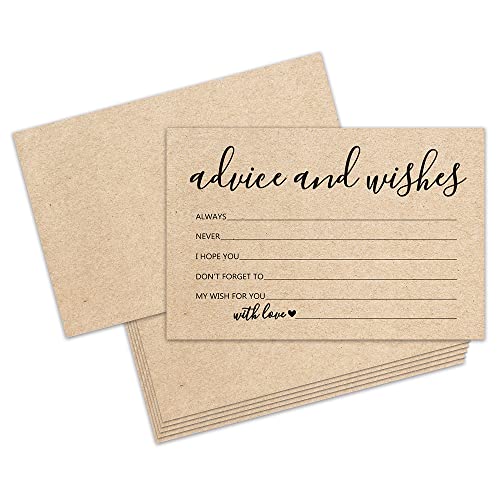 50 Double Sided Proposal & Wishes Greeting Cards, Perfect for Weddings Baby Showers Graduation & More (JY062)