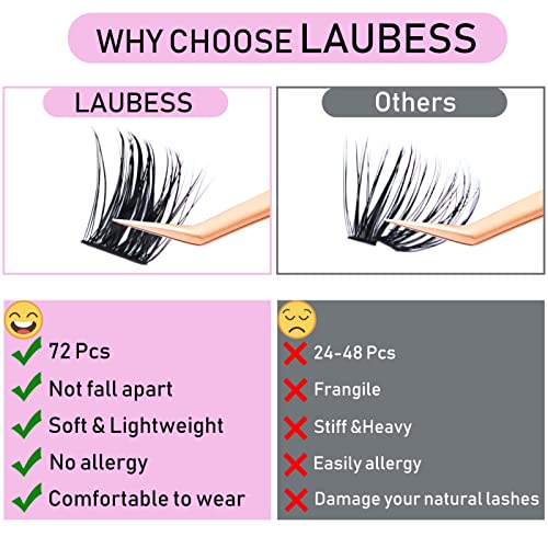 Eyelash Extension Kit Lash Clusters Kit Lash Bond and Seal Waterproof Lash Tweezers Individual Lashes Kit DIY Lash Extension Kit Eyelash Glue Remover Brush (Set 30D/40D-0.07C-9-16Mix)