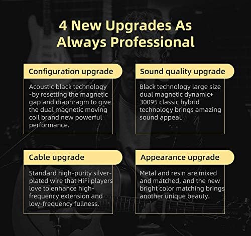 KZ ZSN PRO X Earphone with 1BA and 1DD, KZ High Fidelity in Ear Earbuds High Resolution in Ear Monitor Headphone (with Mic, Blue)……