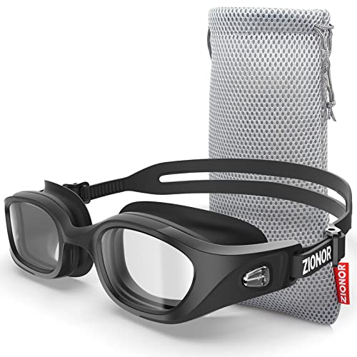 ZIONOR Swim Goggles, Replaceable Lens Anti-fog No Leak Swimming Goggles with Superb Comfort UV Protection for Men Women Adult