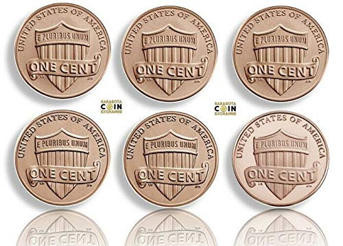 2019 Various Mint Marks Lincoln Shield 2019 Lincoln Update Set All 3 W Pennies included Total of 6 Coins Uncirculated