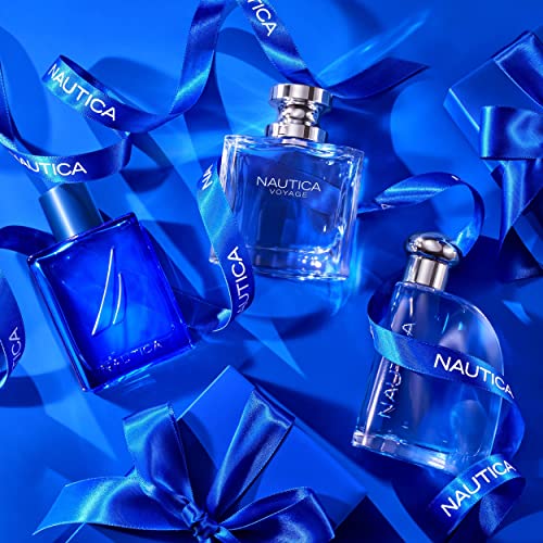 Nautica Voyage Eau De Toilette for Men - Fresh, Romantic, Fruity Scent Woody, Aquatic Notes of Apple, Water Lotus, Cedarwood, and Musk Ideal Day Wear 3.3 Fl Oz