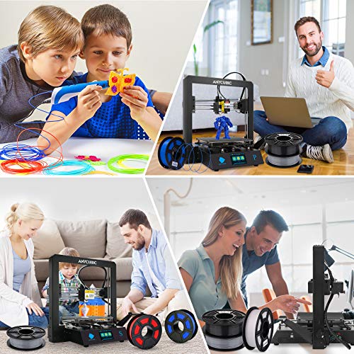 ANYCUBIC 3D Printer Filament PLA 1.75mm, FDM Printer Filament 1kg Spool (2.2 lbs), Dimensional Accuracy +/- 0.02 mm (1kg, Black)