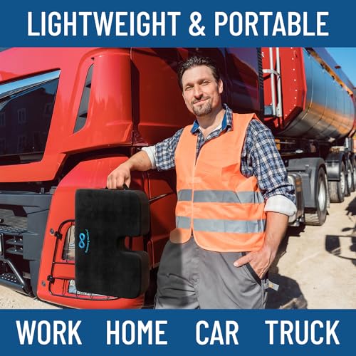 Everlasting Comfort Car and Truck Seat Cushion - Firm High Density Memory Foam Wedge Cushion - FSA/HSA Eligible