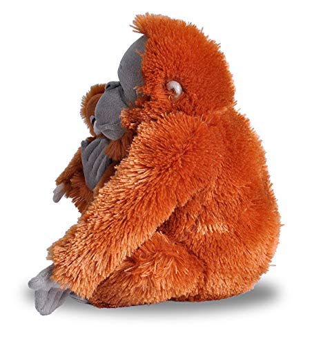 Wild Republic Mom & Baby Orangutan Plush, Stuffed Animal, Plush Toy, Gifts for Kids, Zoo Animals, 12"