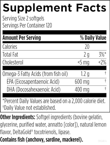 Designs for Health OmegAvail Ultra TG Fish Oil 1200mg - Triglyceride Form Omega 3 Fish Oil Supplement with DHA/EPA - No Fishy Aftertaste (240 Softgels)