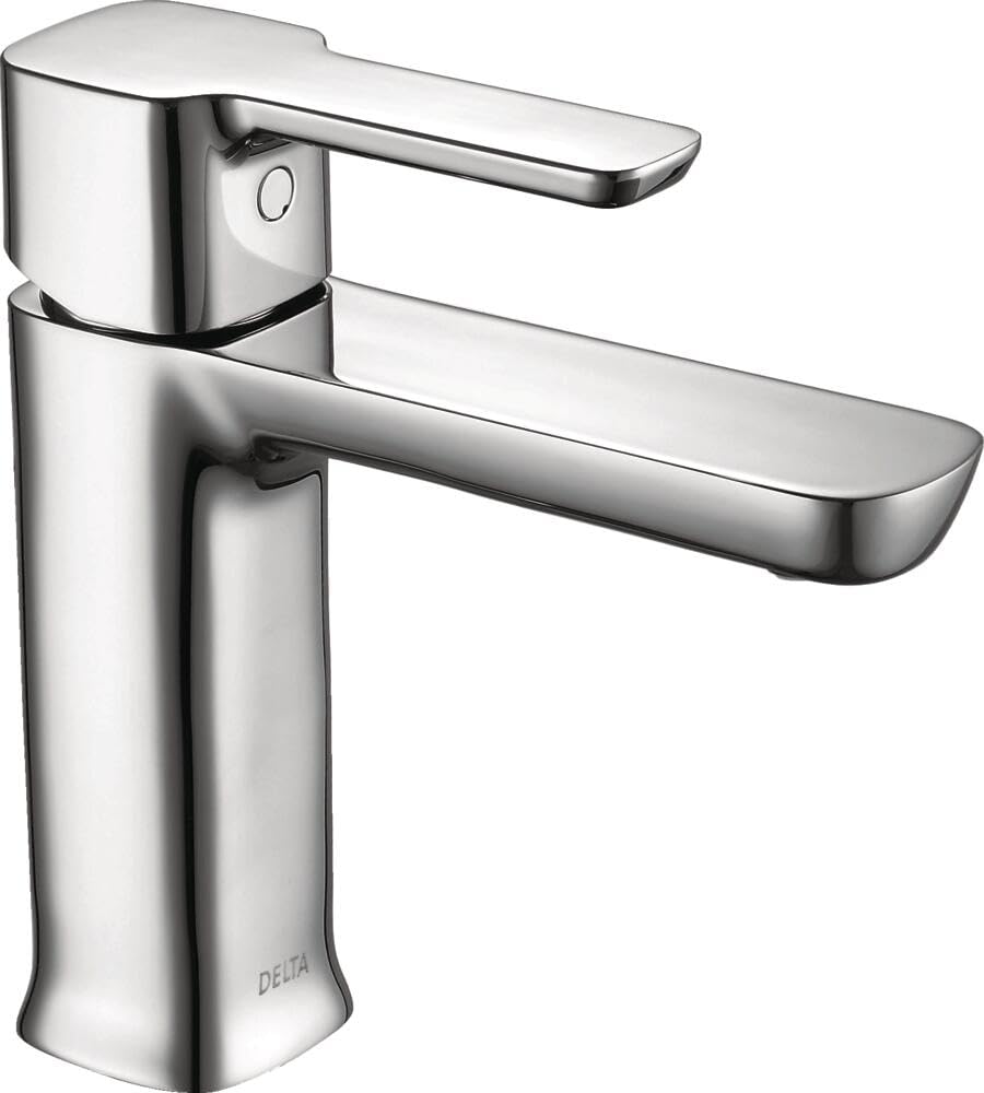 DELTA 581LF-PP Modern Bathroom Faucet, 1.2 GPM Water Flow, Chrome