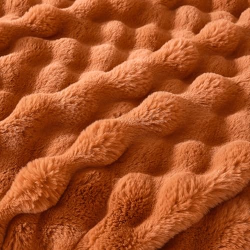 Serenhom 60x80 Inches Ultra-Soft Fuzzy Faux Fur Plush Twin Size Blanket - Thick, Warm Sherpa for Couch, Sofa, Bedroom, Camping - Decorative Blanket for Cozy Warmth, Bubble Pink Tie Dye