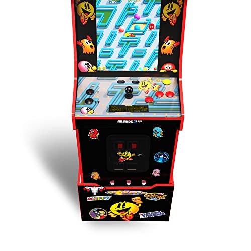 Arcade1Up PAC-Man Customizable Arcade Game Featuring PAC-Mania - Includes 14 Games & 100 Bonus Stickers