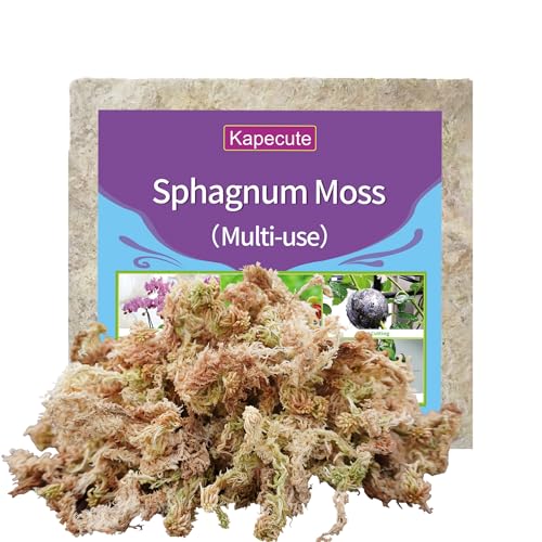Kapecute 5oz Sphagnum Moss for Plant Propagation, Great Orchid Potting Mix, Help with Maintain Humidity