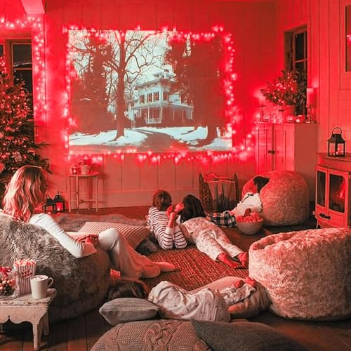 JMEXSUSS 500 LED Green Halloween Lights, 8 Modes 163 FT Green Lights Plug-in, Clear Wire Green Christmas String Lights Outdoor Waterproof for Halloween Christmas Tree Party