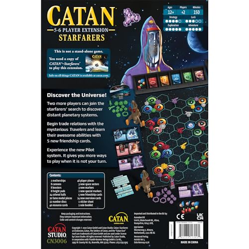 CATAN Starfarers Board Game - Compete for Galactic Council Ambassadorship! Strategy Game, Family Game for Kids and Adults, Ages 14+, 3-4 Players, 120 Minute Playtime, Made by CATAN Studio