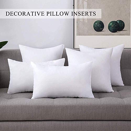 MIULEE Pack of 4 20x20 Inch Premium Pillow Inserts Decorative Pillow Stuffers Square Form for Couch Sofa Bed Cushion