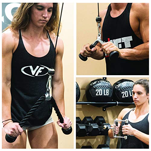 Valor Fitness Wall Mount Cable Machine – Adjustable Dual Pulley System with 16 Positions, LAT Pull, Strap Handles & Attachments – Max Weight 200 LB – Ideal Home Gym Equipment for Strength Training